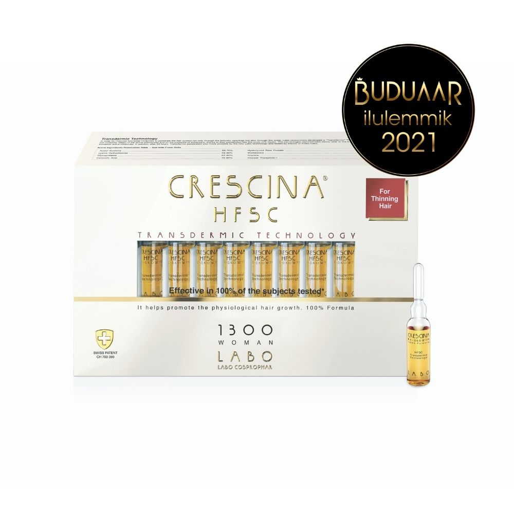 juukseampullid Crescina Transdermic 1300 naistele